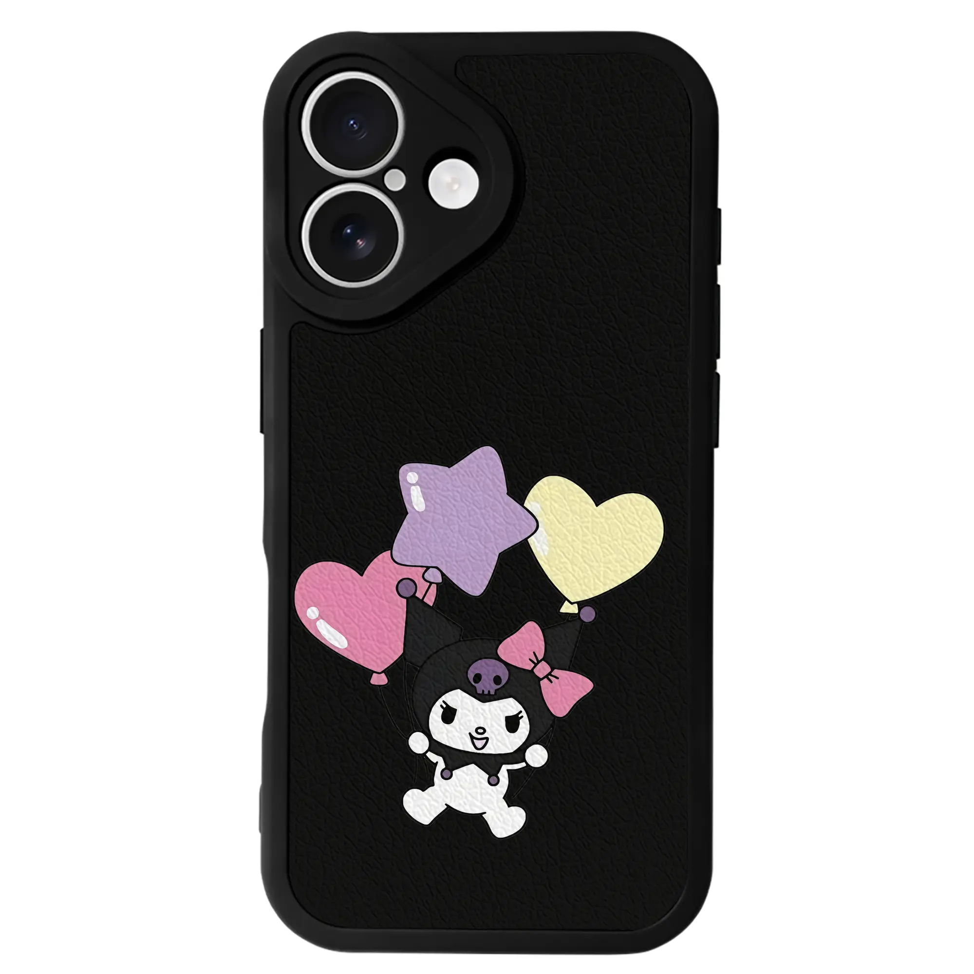 サンリオ グッズ,クロミ - IPhone 16シリーズ対応 ・ シリコンスマホケース ・ レザー調 ・ 高精度フィット ・ 耐衝撃 ・ ワイヤレス充電対応 ・ 精密カット